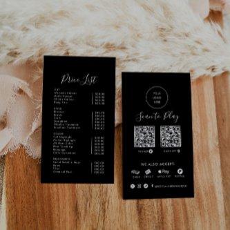 Modern Simple Formal Black Scan to Pay Price List