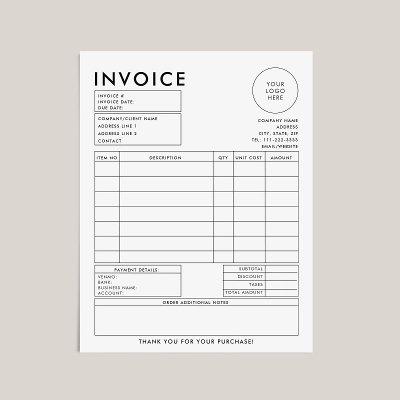 Modern Simple Formal Business Editable Invoice