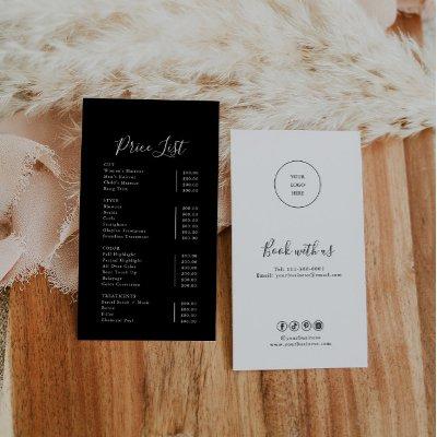 Modern Simple Formal Calligraphy Black Price List