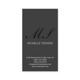 Modern Simple Grey Plain Monogram