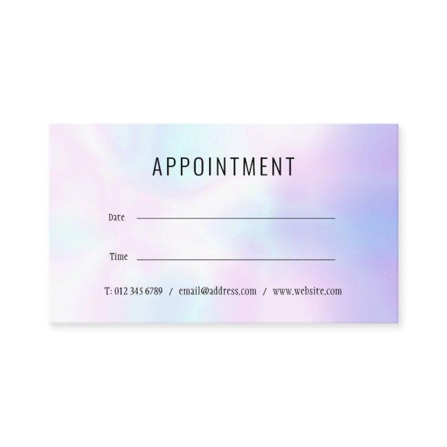 Modern Simple Holographic Appointment Card