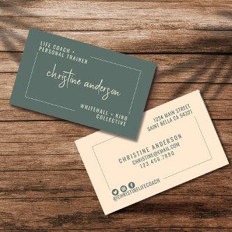 Modern Simple Life Coach Personal Trainer | Green