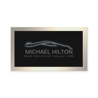 Modern simple luxury powerful car outline gold