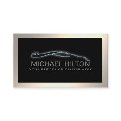 Modern simple luxury powerful car outline gold