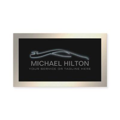 Modern simple luxury powerful car outline gold