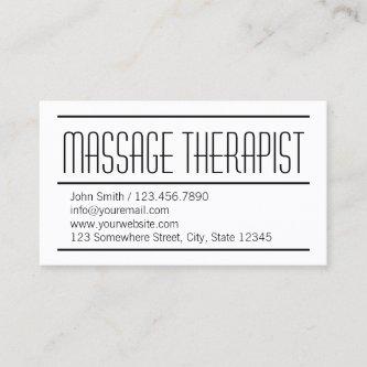 Modern Simple Massage Therapist