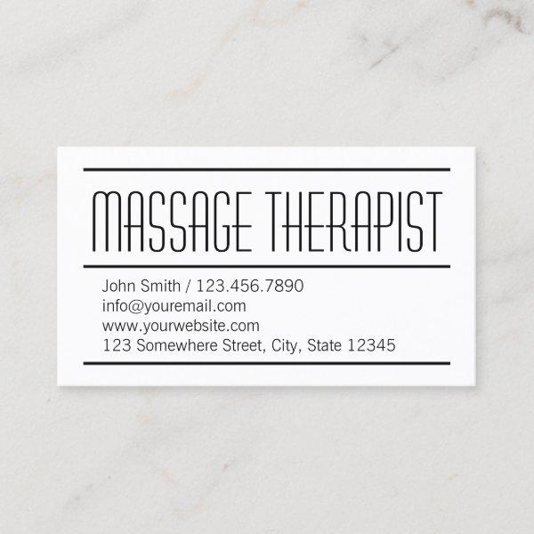 Modern Simple Massage Therapist