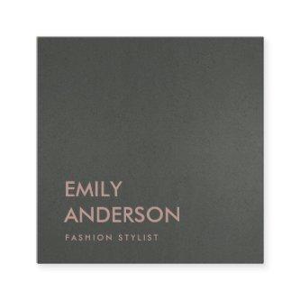 MODERN SIMPLE MINIMAL FAUX DARK SILVER GREY BLACK SQUARE