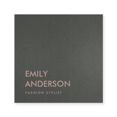 MODERN SIMPLE MINIMAL FAUX DARK SILVER GREY BLACK SQUARE