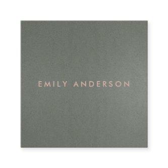 MODERN SIMPLE MINIMAL FAUX DARK SILVER STEEL GREY SQUARE