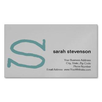 Modern Simple Minimalist Initial Monogrammed  Magnet