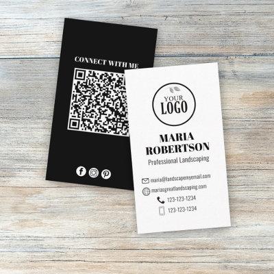 Modern Simple Minimalist QR Code Social Media