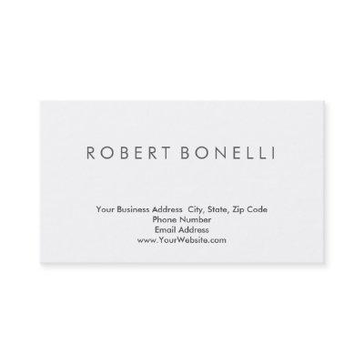 Modern Simple Minimalist White Plain