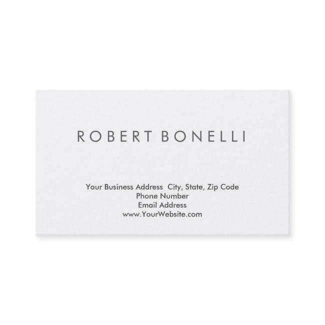 Modern Simple Minimalist White Plain