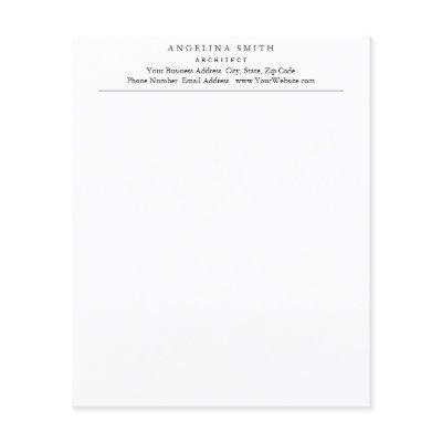 Modern Simple Minimalist White Professional
