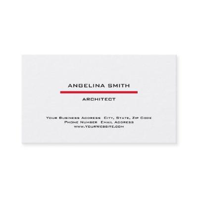 Modern Simple Minimalist White Red Professional