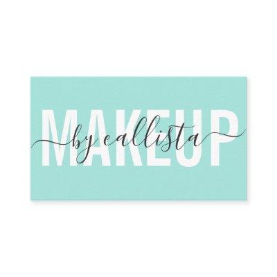 Modern Simple Mint Typography Makeup Artist