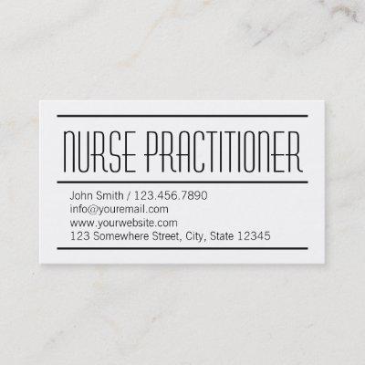 Modern Simple Nurse Practitioner