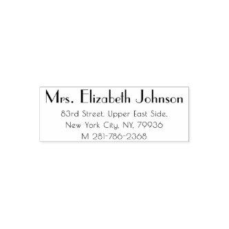 Modern Simple Plain Elegant For Her Return Address Self-inking Stamp
