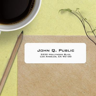 Modern Simple Plain White Address Label