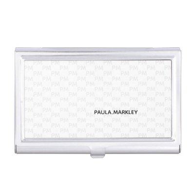 Modern Simple Plain White Gray Monogram Pattern  Case