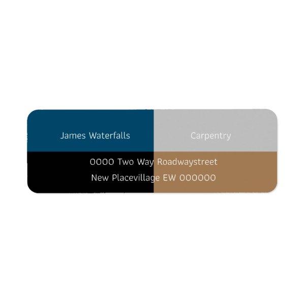 Modern simple professional color blocking label