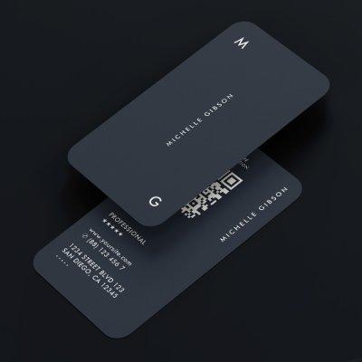 Modern Simple Professional Dark Blue Charcoal