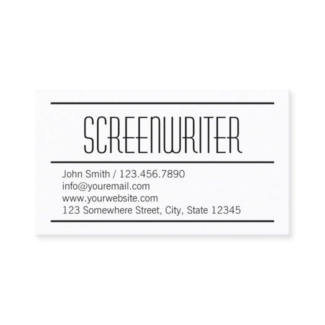 Modern Simple Screenwriter