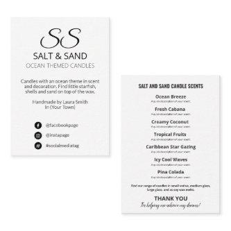 Modern Simple Soap And Candle Product Range Card