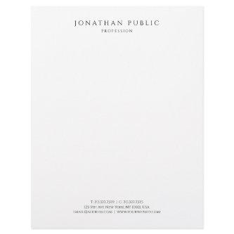 Modern Simple Template Elegant Black And White Letterhead