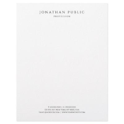 Modern Simple Template Elegant Black And White Letterhead