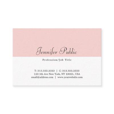 Modern Simple Template Elegant Blush Pink White