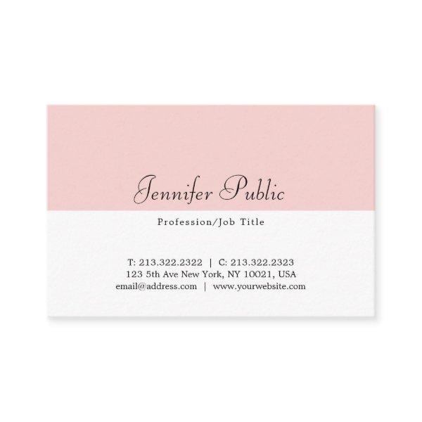 Modern Simple Template Elegant Blush Pink White