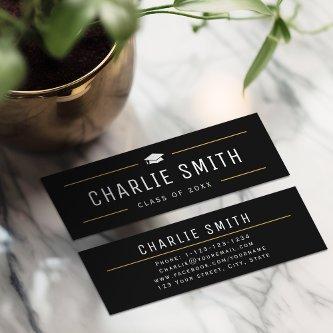 Modern Simple Typography Graduate Name Card