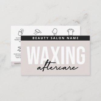 Modern Simple Waxing Aftercare Card Hair Removal
