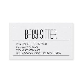 Modern Simple White Baby Sitter