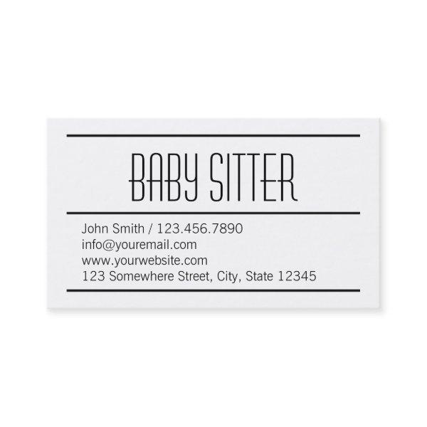 Modern Simple White Baby Sitter