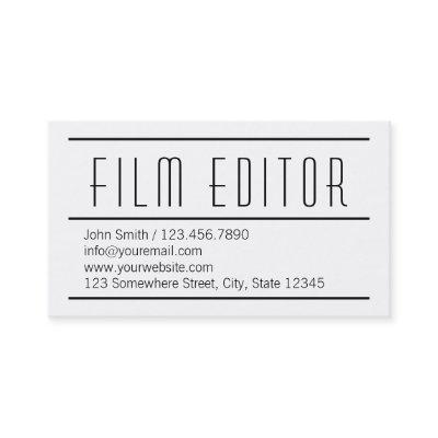 Modern Simple White Film Editor