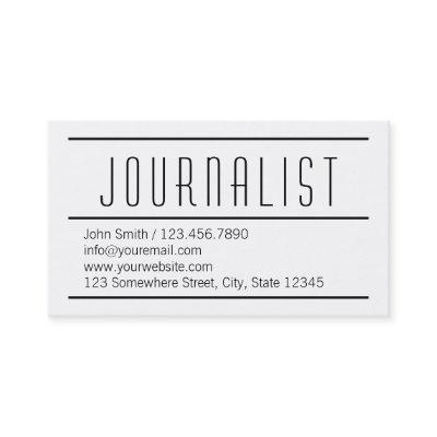 Modern Simple White Journalist