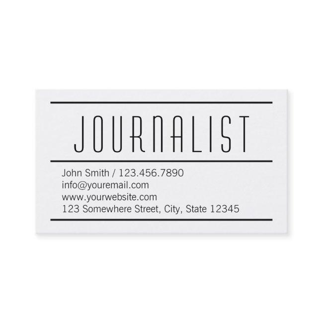Modern Simple White Journalist