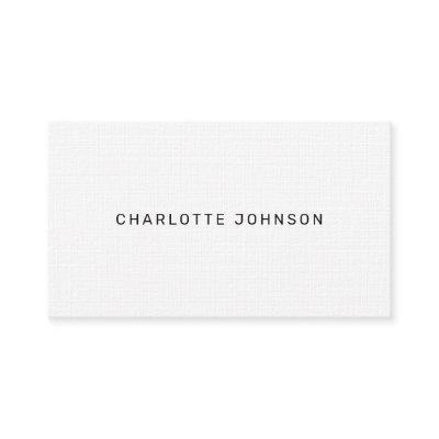 Modern Simple White Linen Minimalist Professional