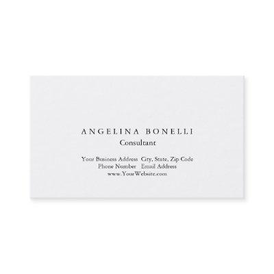 Modern Simple White Minimalist Consultant Manager