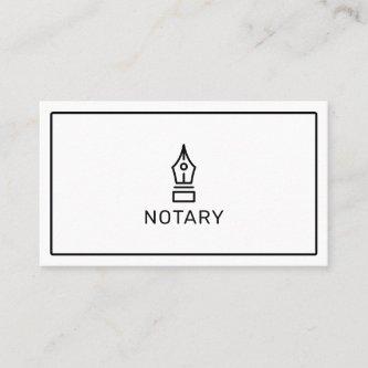 Modern simple white notary loan signing agent