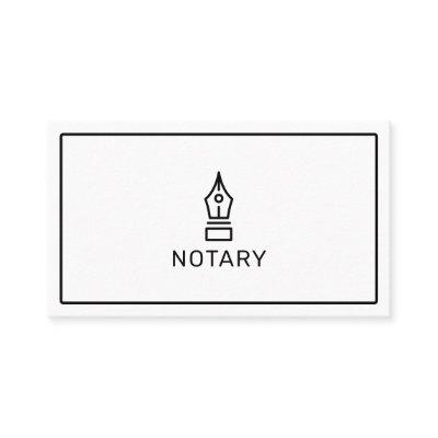 Modern simple white notary loan signing agent