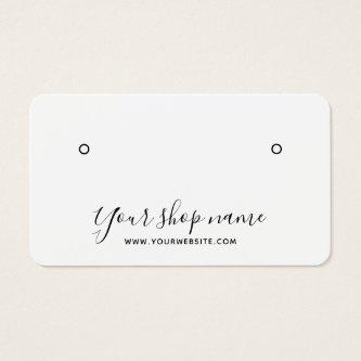 Modern simple white stud earring display cards