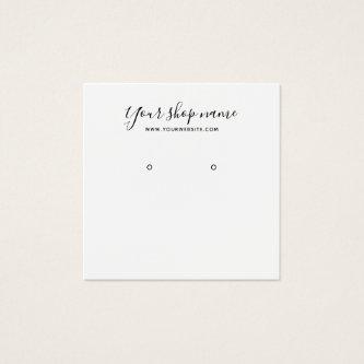 Modern simple white stud earring display square
