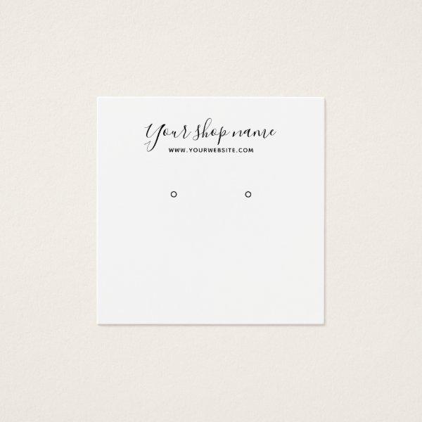 Modern simple white stud earring display square