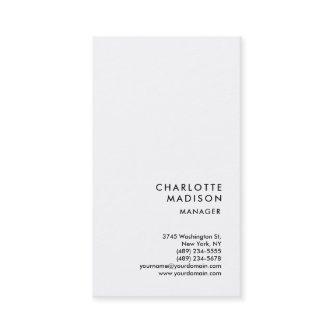 Modern Simple White Trendy Minimalist Plain