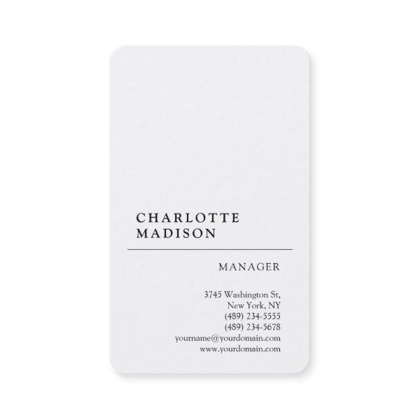 Modern Simple White Trendy Minimalist Plain