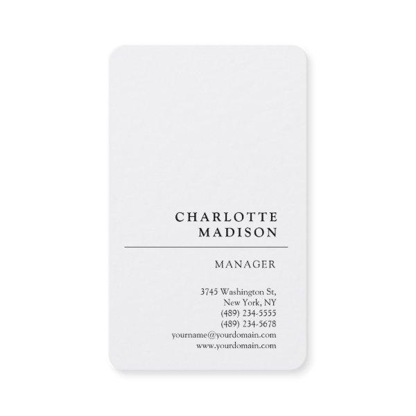Modern Simple White Trendy Minimalist Plain